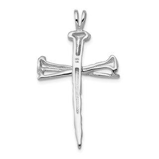 14k White Gold Cross Pendant XR494