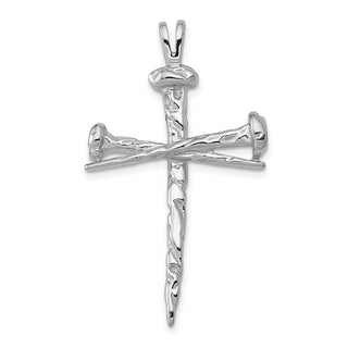 14k White Gold Cross Pendant XR494