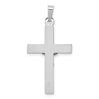 14k White Gold Inri Crucifix Pendant XR502