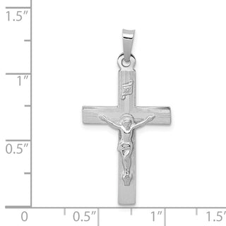 14k White Gold Inri Crucifix Pendant XR502