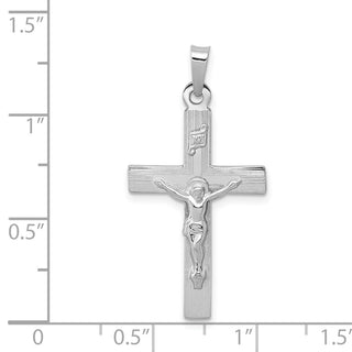 14k White Gold Inri Crucifix Pendant XR502
