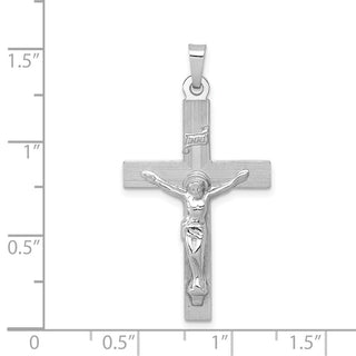 14k White Gold Inri Crucifix Pendant XR503