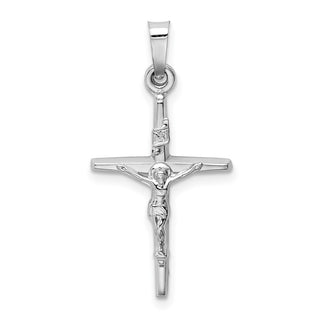 14k White Gold Inri Crucifix Pendant XR508
