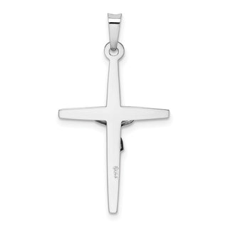 14k White Gold Inri Crucifix Pendant XR509