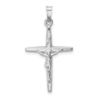 14k White Gold Inri Crucifix Pendant XR509