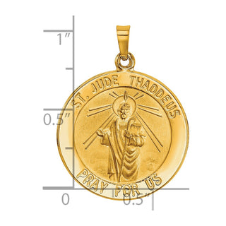 14k Yellow Gold Saint Jude Medal Pendant