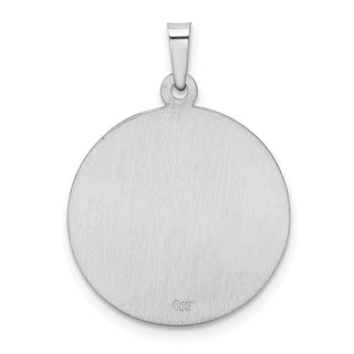 14k White Gold Saint Christopher Medal Pendant XR514