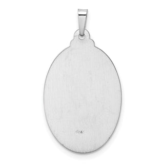 14k White Gold Saint Christopher Medal Pendant XR516
