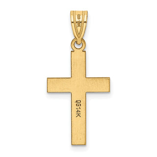 14k Yellow Gold Polished Cross Pendant XR528
