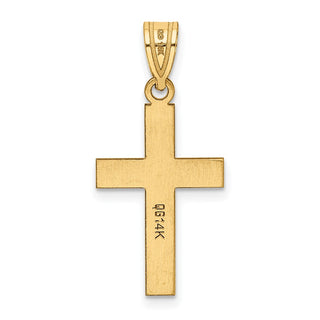 14k Yellow Gold Polished Cross Pendant XR528