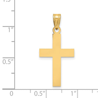 14k Yellow Gold Polished Cross Pendant XR528