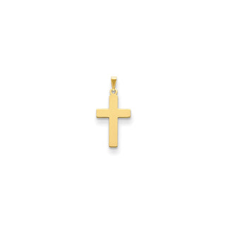 14k Yellow Gold Polished Cross Pendant XR528