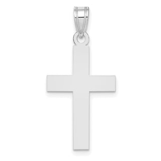 14K White Gold Polished Cross Pendant XR528W