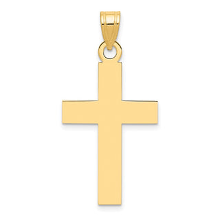 14k Yellow Gold Polished Cross Pendant XR529