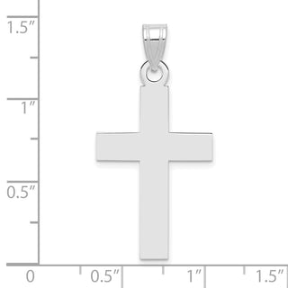 14k White Gold Polished Cross Pendant XR529W