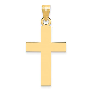 14k Yellow Gold Polished Cross Pendant XR529