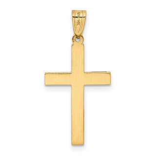 14K Yellow Gold Polished Cross Charm XR530