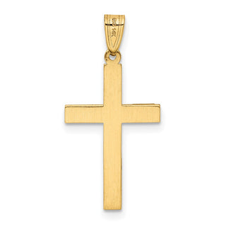 14K Yellow Gold Polished Cross Charm XR530