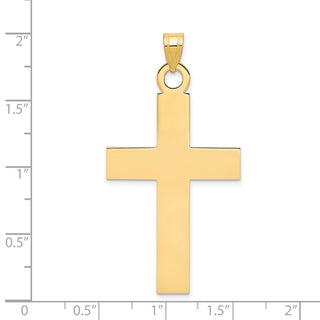14K Yellow Gold Polished Cross Charm XR530