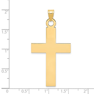 14K Yellow Gold Polished Cross Charm XR530