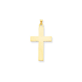 14K Yellow Gold Polished Cross Charm XR530