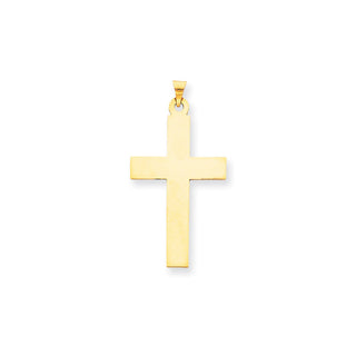 14K Yellow Gold Polished Cross Charm XR530