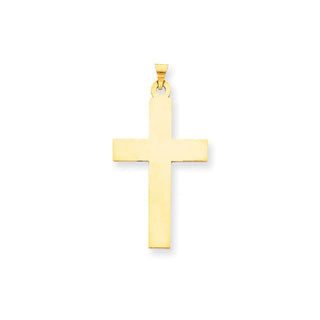 14K Yellow Gold Polished Cross Charm XR530