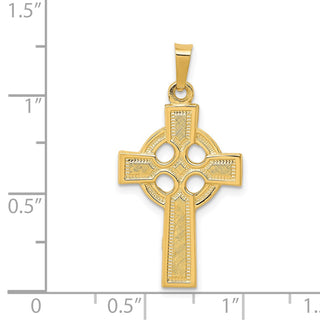 14k Yellow Gold Celtic Cross Pendant XR531