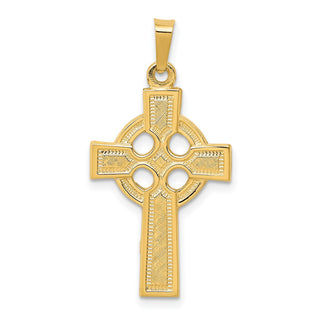 14k Yellow Gold Celtic Cross Pendant XR531
