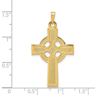 14k Yellow Gold Celtic Cross Pendant XR532