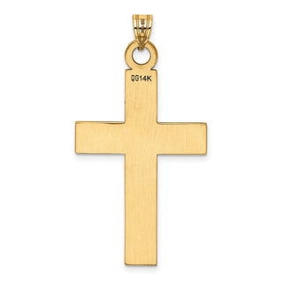 14k Yellow Gold Polished Cross Pendant XR541