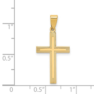 14k Yellow Gold Polished Cross Pendant XR541