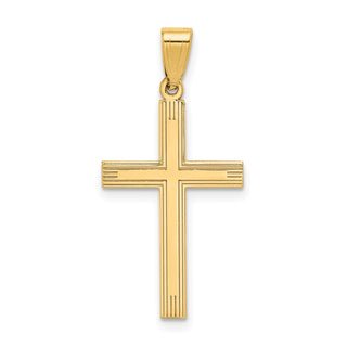 14k Yellow Gold Polished Cross Pendant XR541