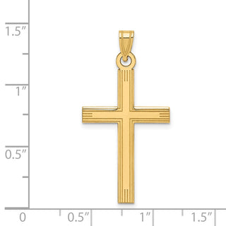 14k Yellow Gold Cross Pendant XR542