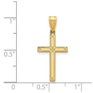 14K Yellow Gold Cross Charm XR544