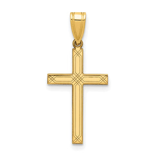14K Yellow Gold Cross Charm XR544