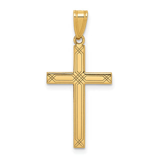 14k Yellow Gold Cross Pendant XR545