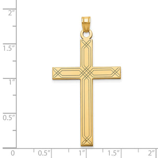 14k Yellow Gold Cross Pendant XR546