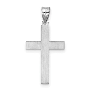 14k White Gold Cross Pendant XR551