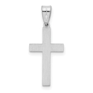 14k White Gold Cross Pendant XR552