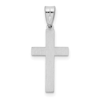 14k White Gold Cross Pendant XR552