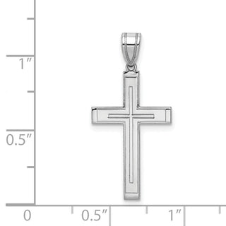14k White Gold Cross Pendant XR552