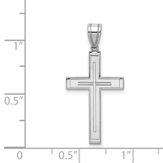 14k White Gold Cross Pendant XR552