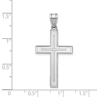 14k White Gold Cross Pendant XR553