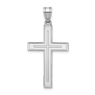 14k White Gold Cross Pendant XR553