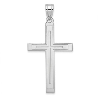 14k White Gold Cross Pendant XR554