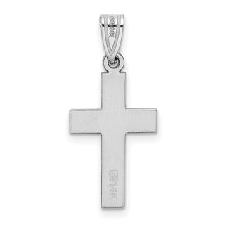 14k White Gold Cross Pendant XR557