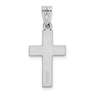 14k White Gold Cross Pendant XR557