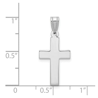 14k White Gold Cross Pendant XR557