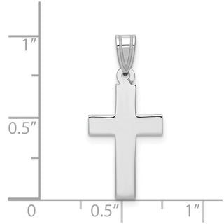 14k White Gold Cross Pendant XR557